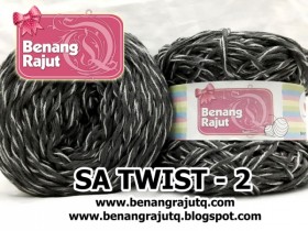benang rajut limited SA Twist - 002 ( ABU2 TUA + ABU2 MUDA)