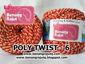 POLY TWIST - 06 (orange + merah + putih)