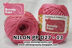 benang rajut - NILON D27 - 13 (PINK TUA)
