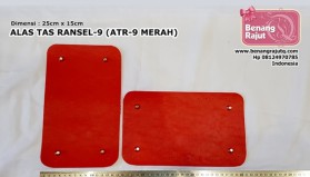 ALAS KOTAK RANSEL - 09 (RED) - 25cm x 15cm