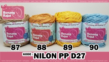 Jual Benang Nylon Polos/nilon/untuk Rajut/d30 - Biru Muda Di